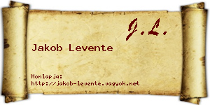 Jakob Levente névjegykártya