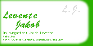 levente jakob business card